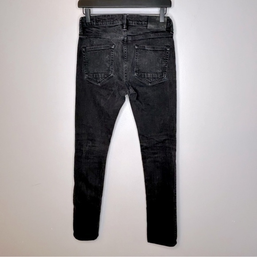 Allsaints Crow Cigarette Skinny Black Button Fly Denim Jeans Size 28‎ - Picture 4 of 10